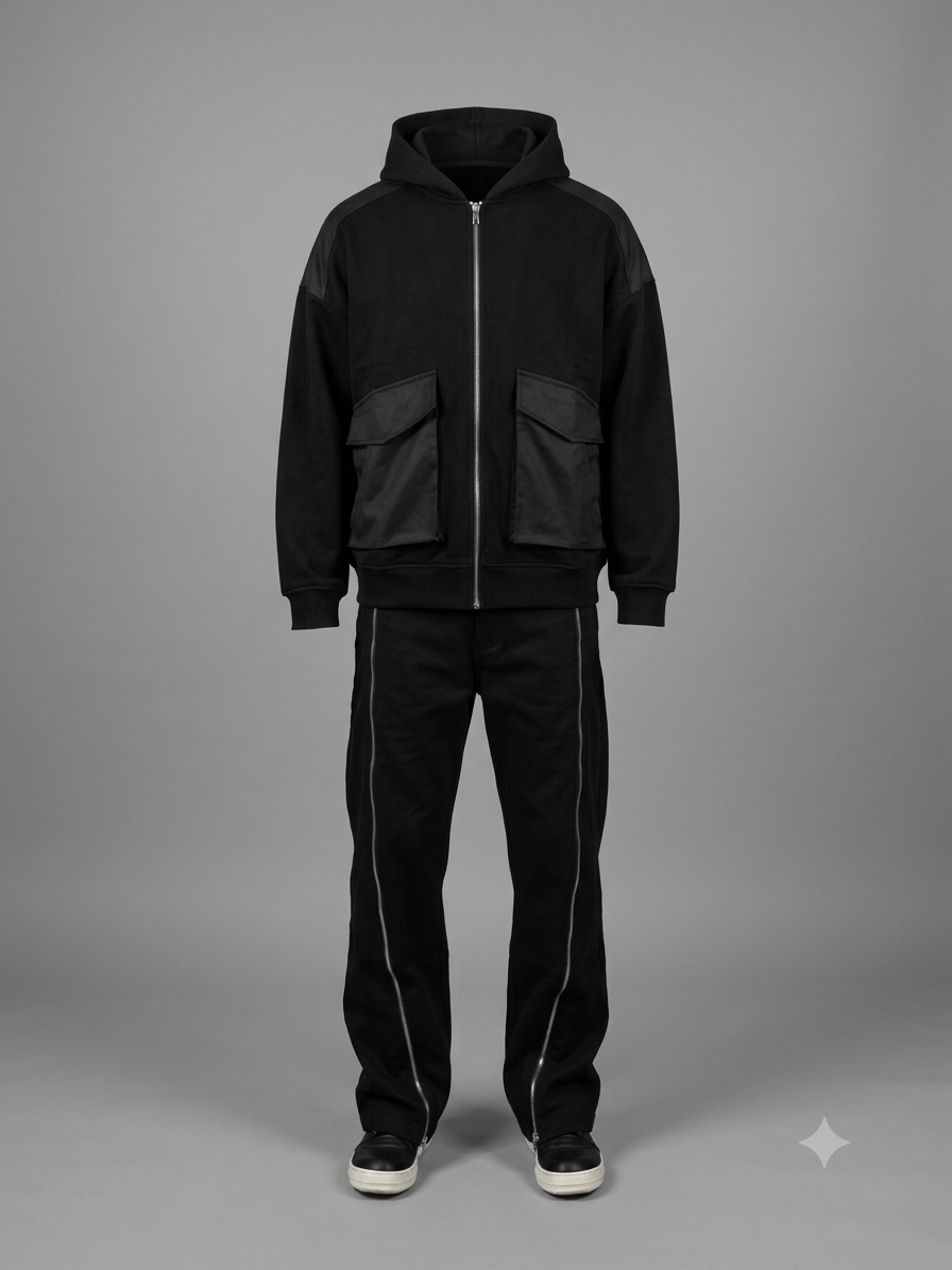 COORDINATO Uomo in Jeans Full zip Bunker Brand