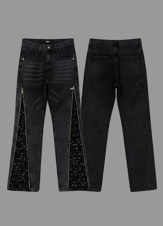 Jeans bambino con strass