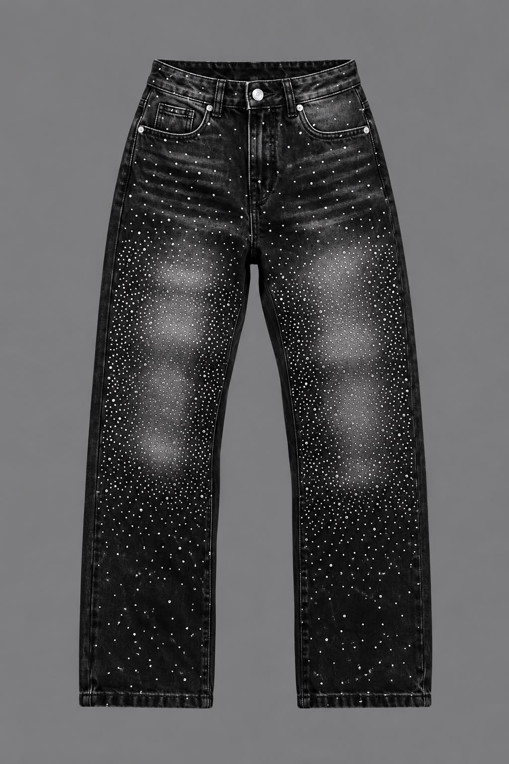 Jeans Junior Baggy Fit con Strass