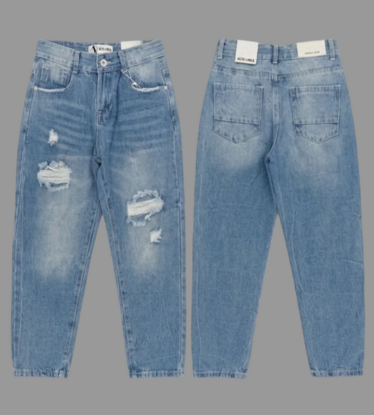 Jeans bambino con strappi Mind street