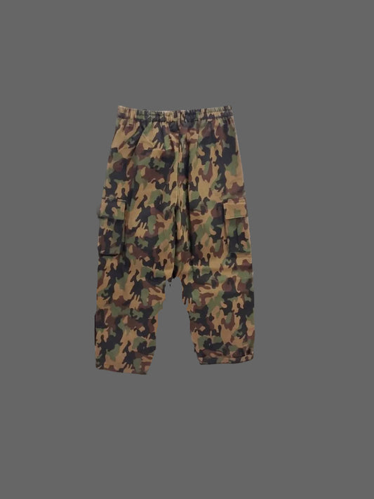 Jeans cargo in stile militare