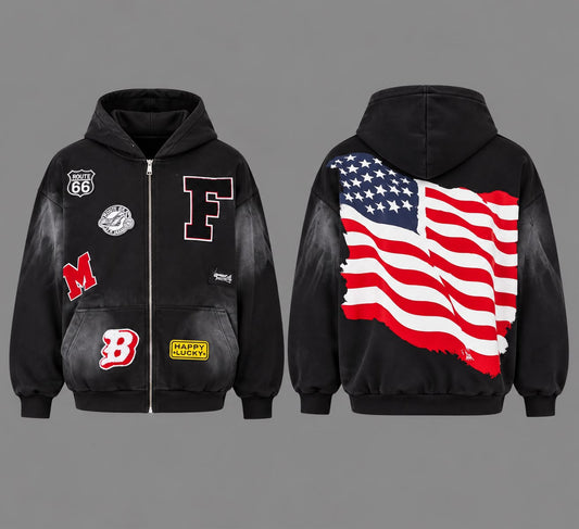 Felpa Uomo con Zip America