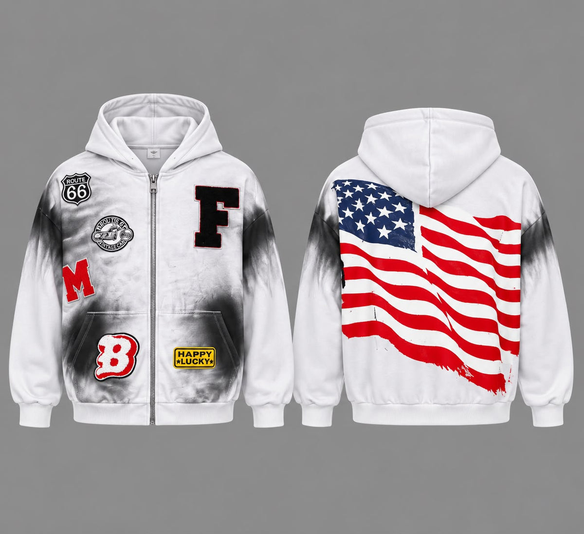 Felpa Uomo con Zip America