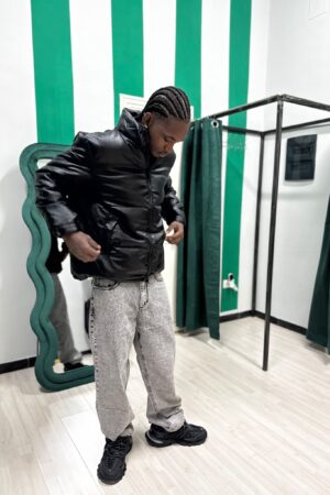 Jeans Baggy lavaggio grigio chiaro